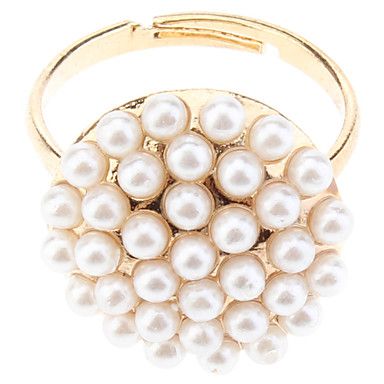 Anel tipo  cogumelo e White Pearl abertura do anel