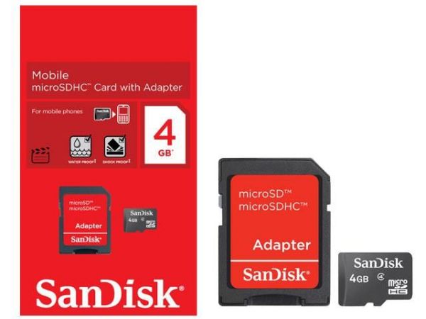 Cartão de memória de 4GB
